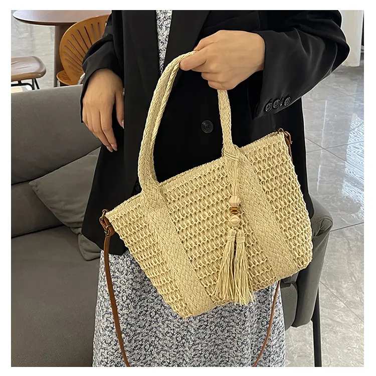 Korean Style Straw Woven Shoulder Bag for Women — feature 10