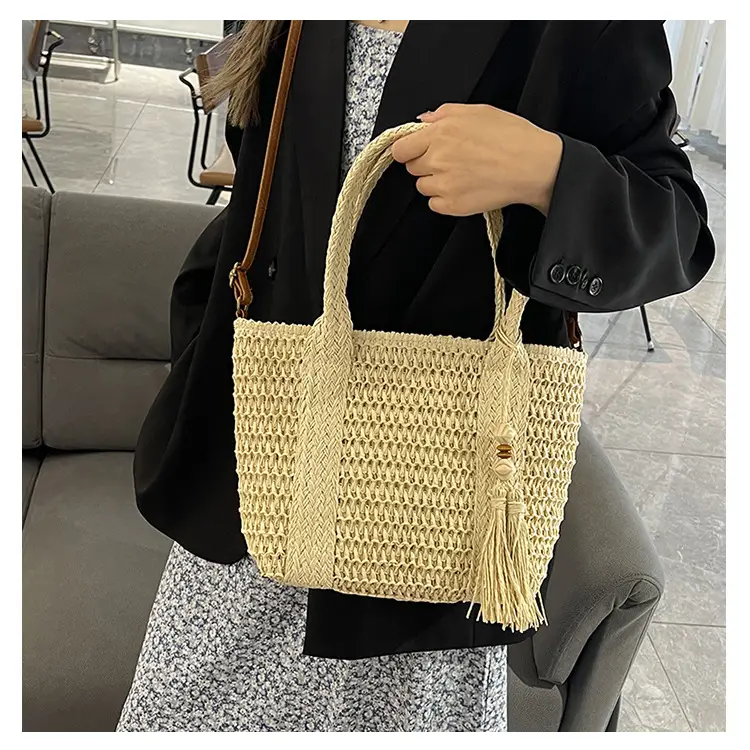 Korean Style Straw Woven Shoulder Bag for Women — feature 11