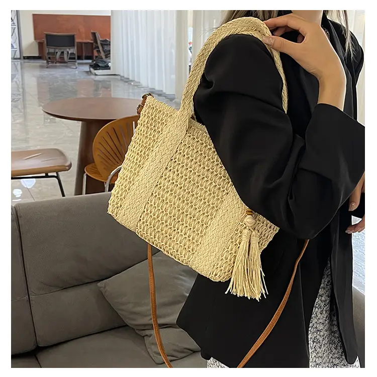Korean Style Straw Woven Shoulder Bag for Women — feature 13