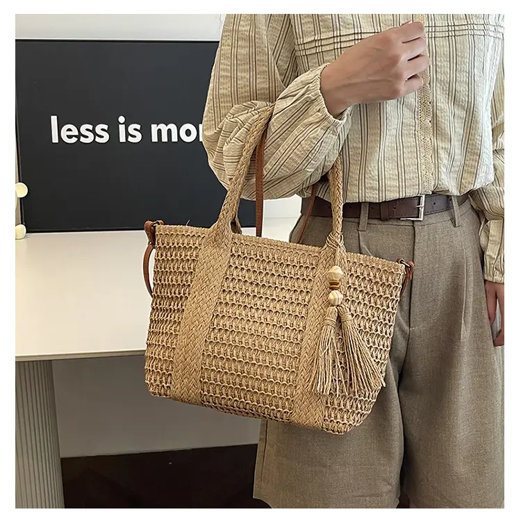Korean Style Straw Woven Shoulder Bag for Women — feature 14