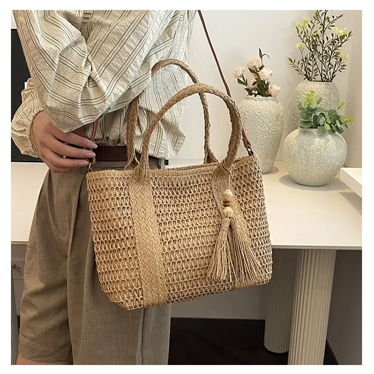Korean Style Straw Woven Shoulder Bag for Women — feature 16