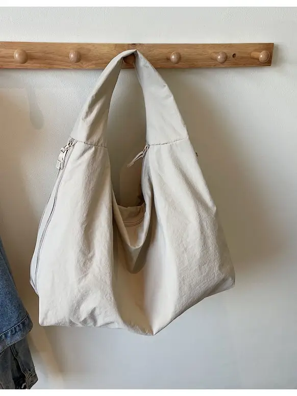 Women Large Canvas Shoulder Bag Blue 2026 Spring Summer - Image 10