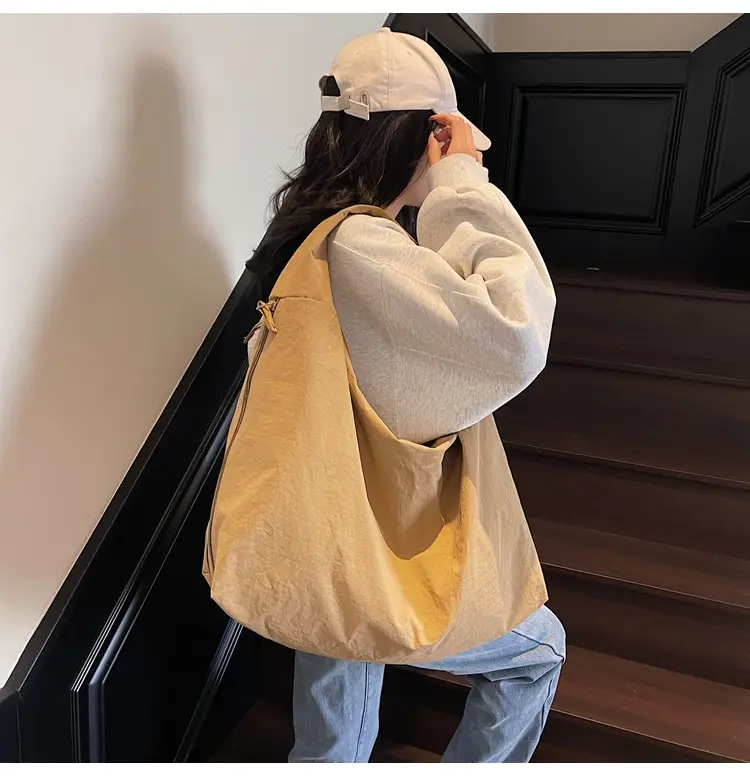 Women Large Canvas Shoulder Bag Blue 2026 Spring Summer — feature 32