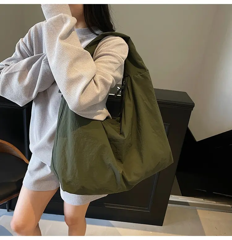Women Large Canvas Shoulder Bag Blue 2026 Spring Summer — feature 36