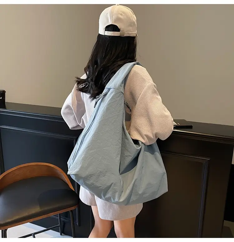 Women Large Canvas Shoulder Bag Blue 2026 Spring Summer — feature 37