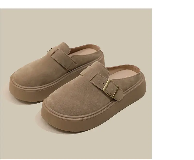 Baotou Birkenstock Shoes for Women 2025 Spring New Thick-Soled Platform Casual Fashion Birkenstock Slip-On Mules — feature 10