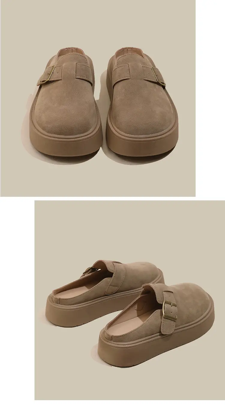Baotou Birkenstock Shoes for Women 2025 Spring New Thick-Soled Platform Casual Fashion Birkenstock Slip-On Mules — feature 9