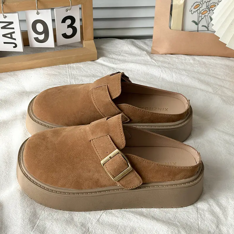 Baotou Birkenstock Shoes for Women 2025 Spring New Thick-Soled Platform Casual Fashion Birkenstock Slip-On Mules - Image 2