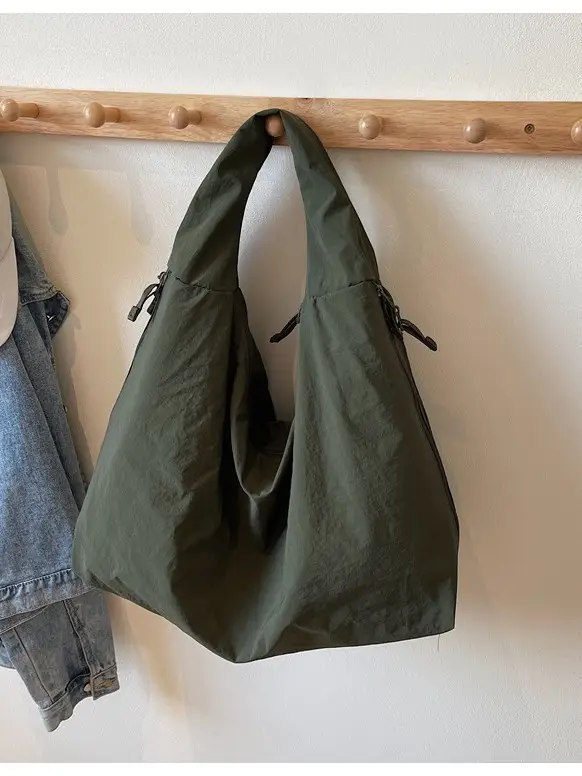 Women's Black Canvas Shoulder Bag Large Capacity 2025 - Image 10