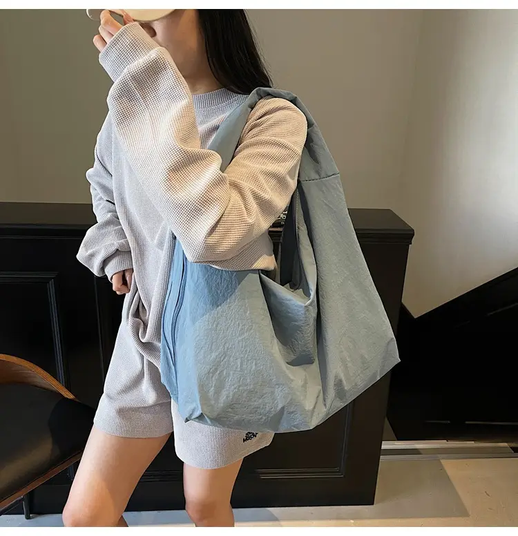 Women's Black Canvas Shoulder Bag Large Capacity 2025 — feature 38