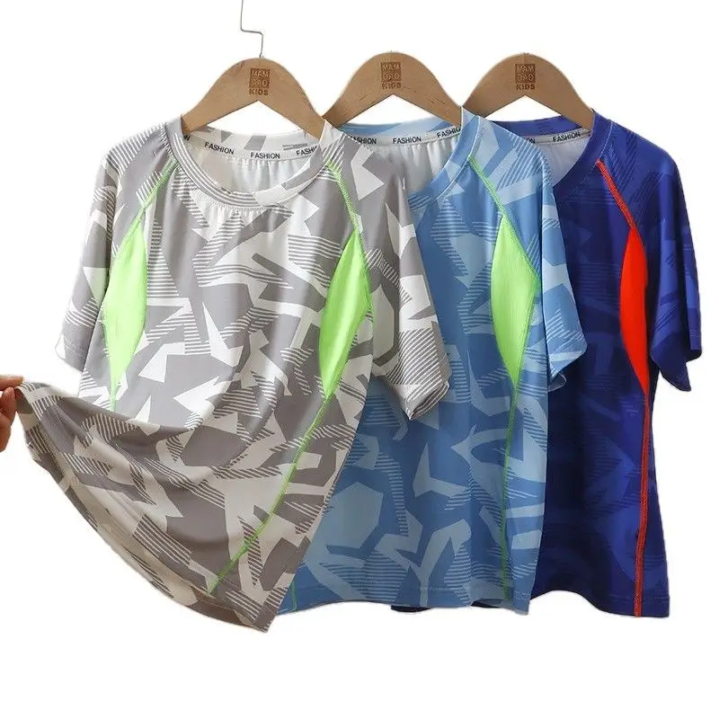Children Ice Mesh T-Shirt Summer Cool Quick Dry - Image 8