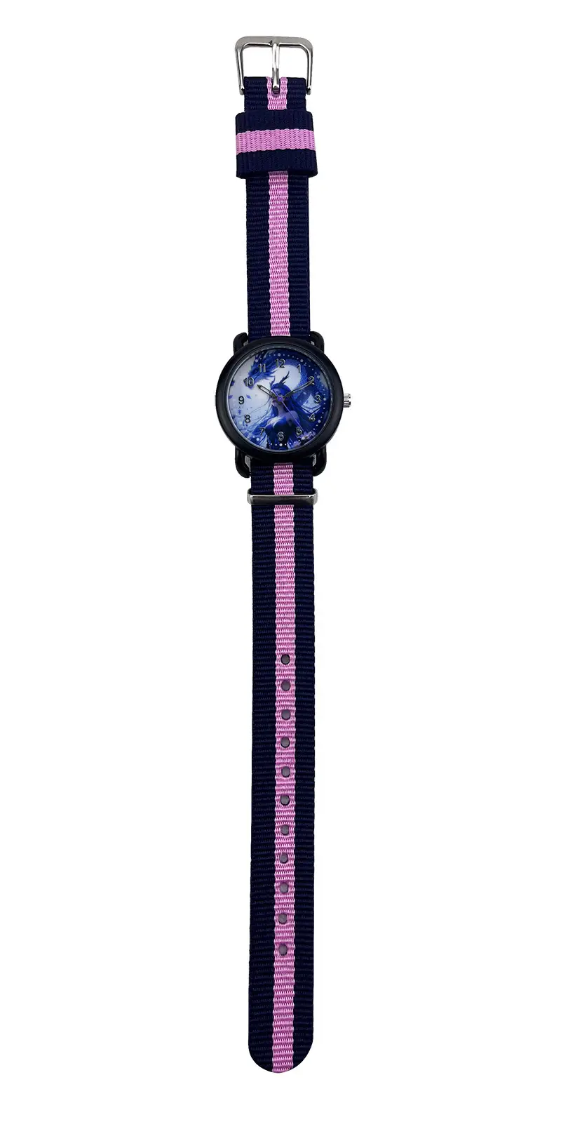 Kids Cartoon Watch Blue Striped Band Quartz Electronic — feature 8