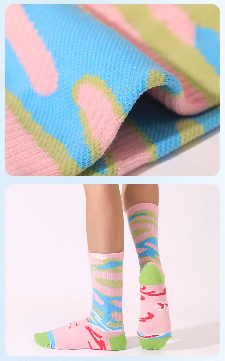 Dopamine Middle Socks Outer Wear Men's and Women's 2025 Original Fashionable Socks Romantic Magic Color All-match Anti-pilling Casual Socks — feature 20