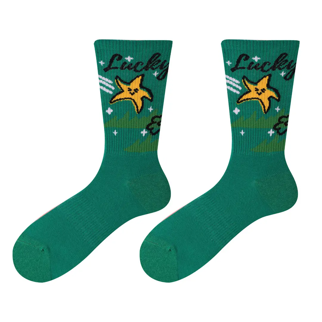Dopamine Middle Socks Outer Wear Men's and Women's 2025 Original Fashionable Socks Romantic Magic Color All-match Anti-pilling Casual Socks