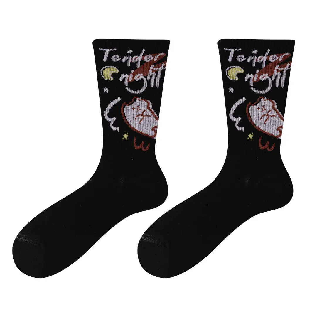 Dopamine Middle Socks Outer Wear Men's and Women's 2025 Original Fashionable Socks Romantic Magic Color All-match Anti-pilling Casual Socks