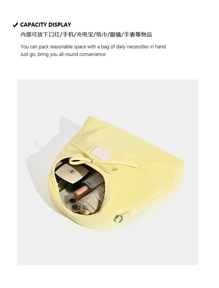 2025 Summer Handheld Bow Bag Pink Yellow — feature 4