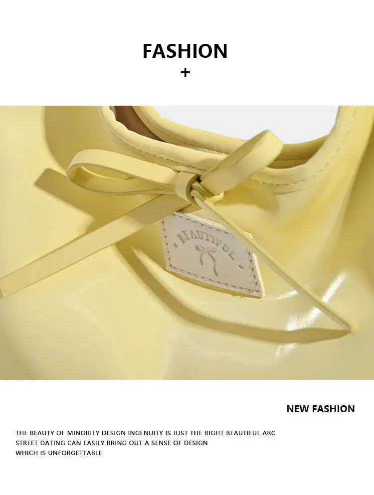 2025 Summer Handheld Bow Bag Pink Yellow — feature 5