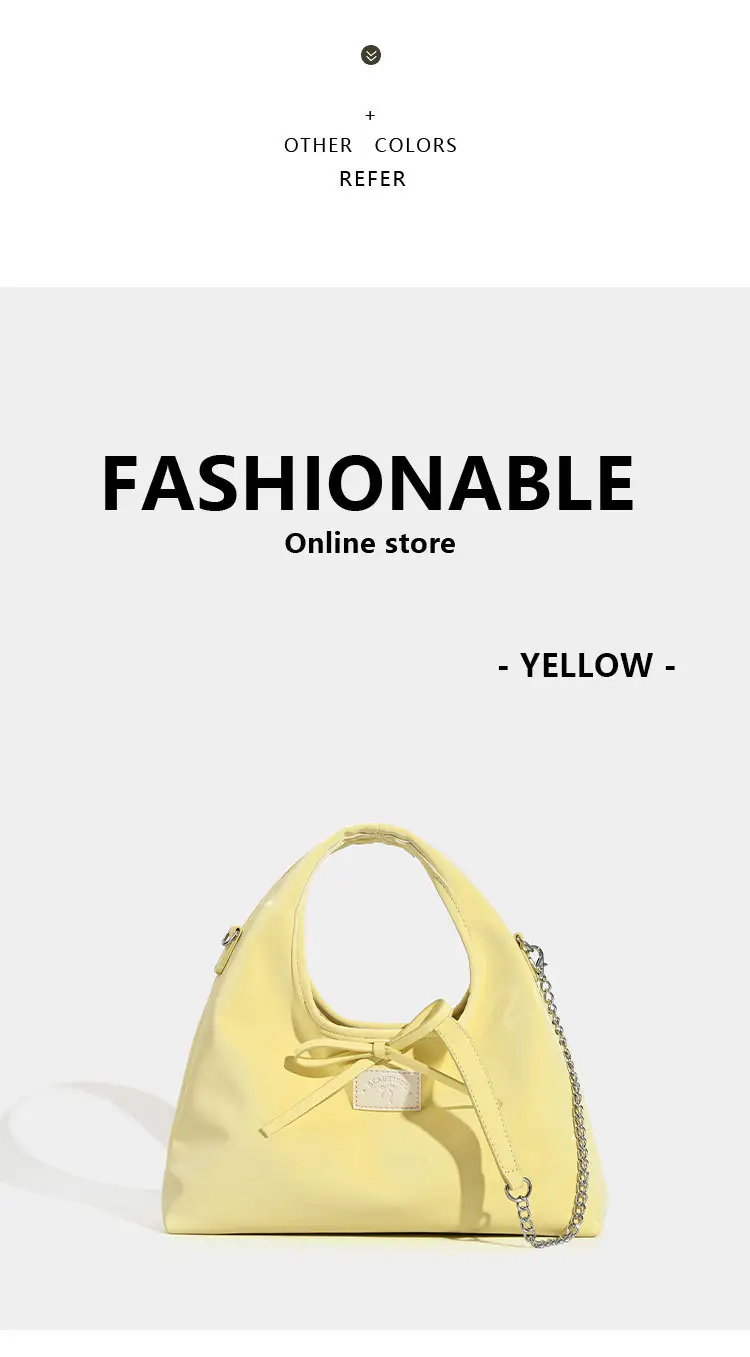 2025 Summer Handheld Bow Bag Pink Yellow — feature 6