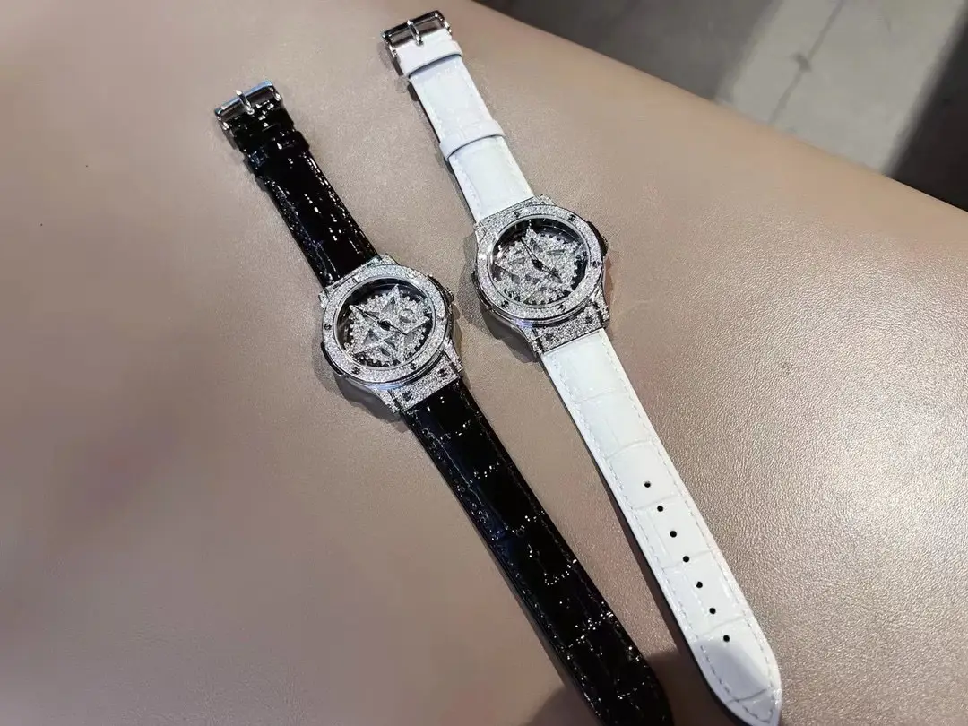 Women's Quartz Watch with Black Leather Strap — feature 2