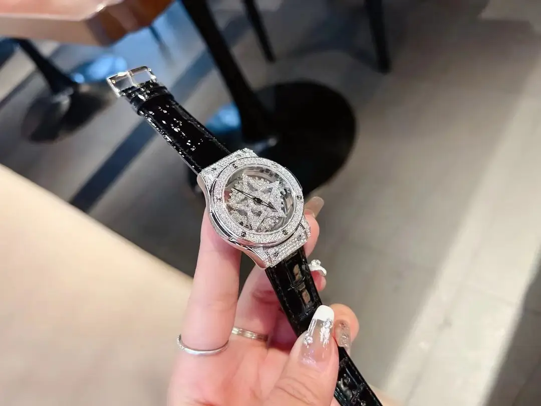 Women's Quartz Watch with Black Leather Strap — feature 9