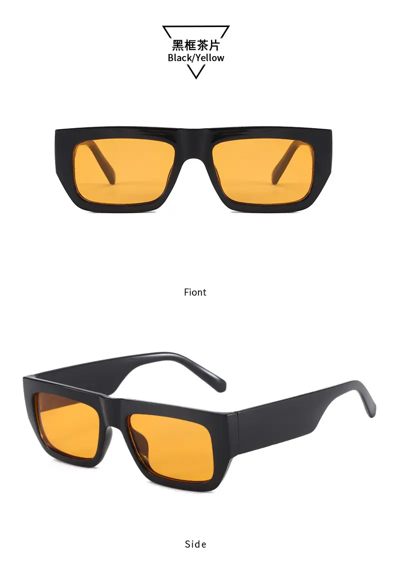 Women's Black Cat Eye Sunglasses with Yellow Lens 2024 — feature 12