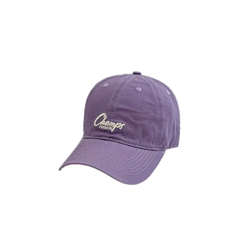 Pink Vintage Letter Baseball Cap Wide Brim Student Hat - Image 13