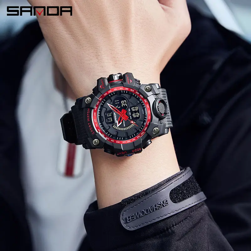 Sanda Cool Dual Display Sports Watch for Men - Image 82