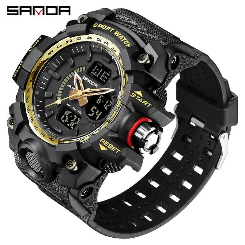 Sanda Cool Dual Display Sports Watch for Men - Image 84
