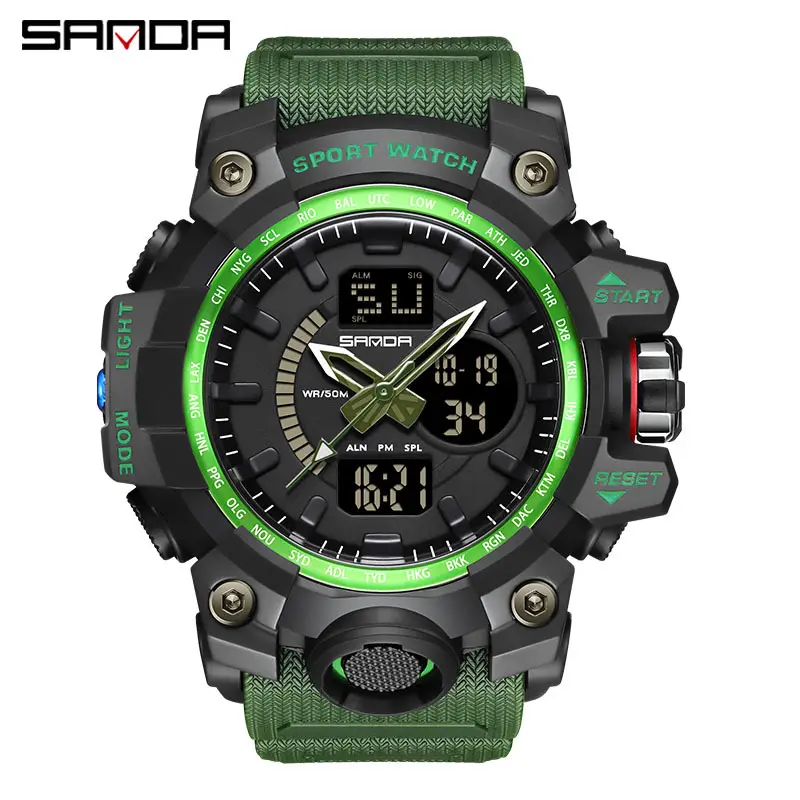 Sanda Cool Dual Display Sports Watch for Men - Image 5