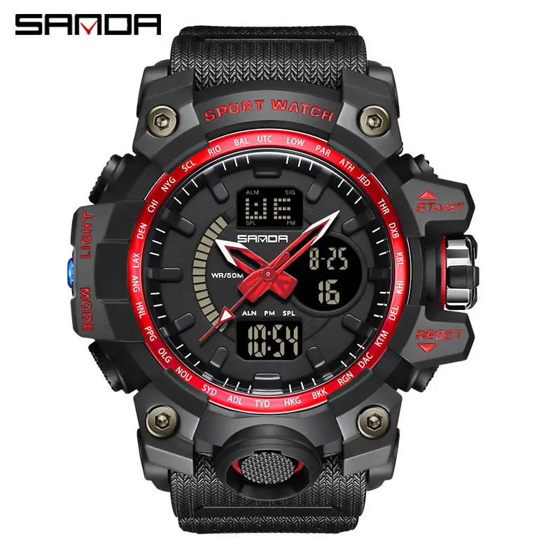 Sanda Cool Dual Display Sports Watch for Men - Image 6