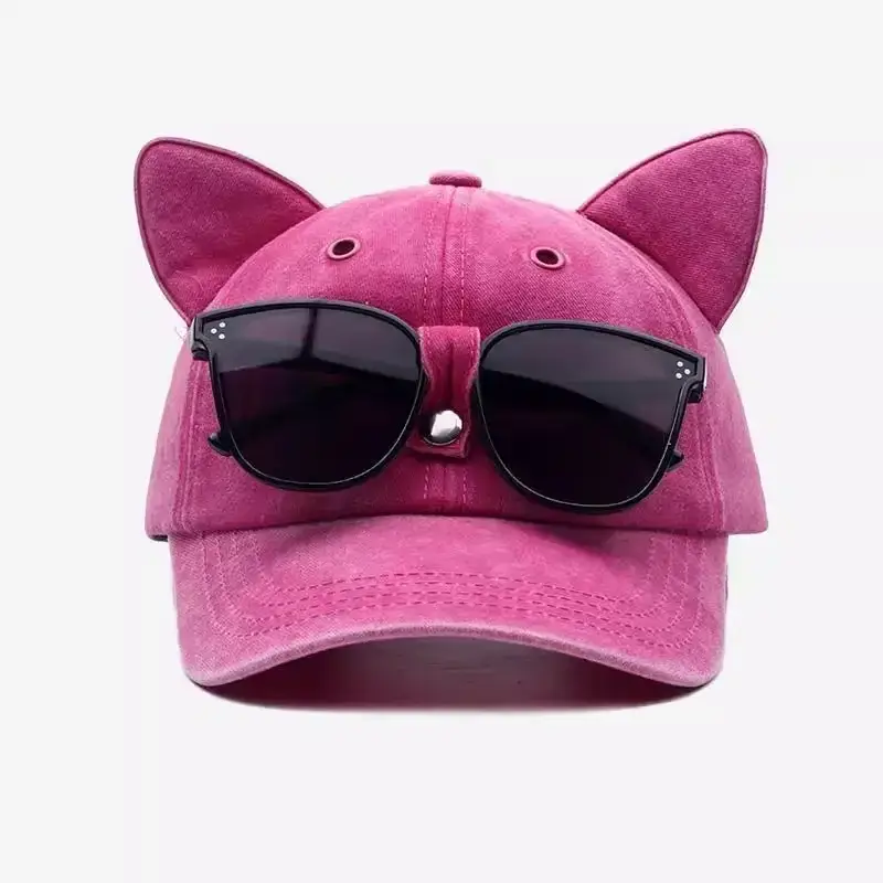 Cat Ears Aviator Sunglasses Cap Men Women — feature 5
