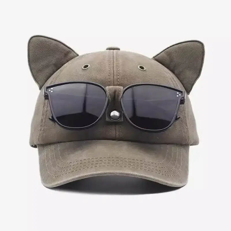 Cat Ears Aviator Sunglasses Cap Men Women — feature 7