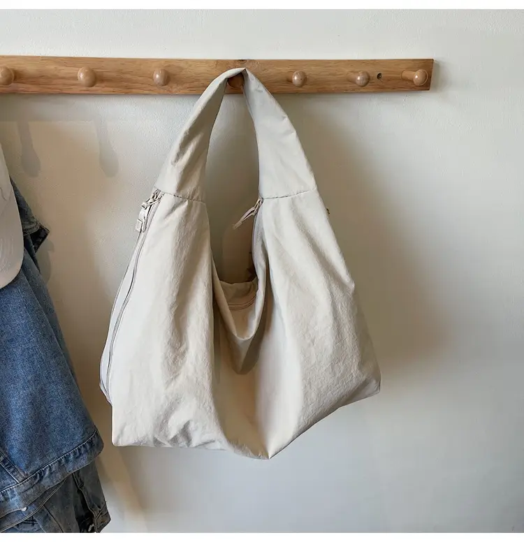 Women Large Canvas Shoulder Bag Spring Autumn Casual Light Blue — feature 10