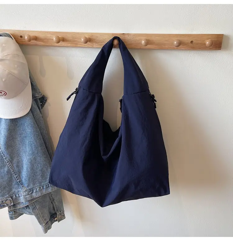 Women Large Canvas Shoulder Bag Spring Autumn Casual Light Blue — feature 13