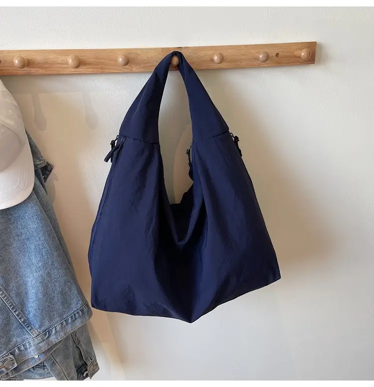 Women Large Canvas Shoulder Bag Spring Autumn Casual Light Blue — feature 14