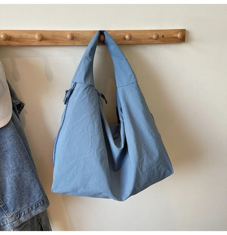 Women Large Canvas Shoulder Bag Spring Autumn Casual Light Blue — feature 18