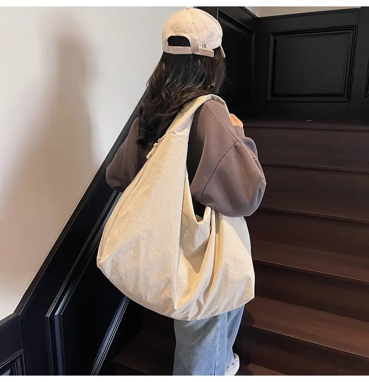 Women Large Canvas Shoulder Bag Spring Autumn Casual Light Blue — feature 22