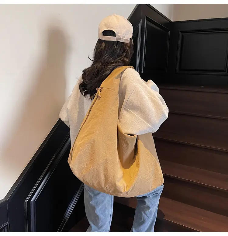 Women Large Canvas Shoulder Bag Spring Autumn Casual Light Blue — feature 31