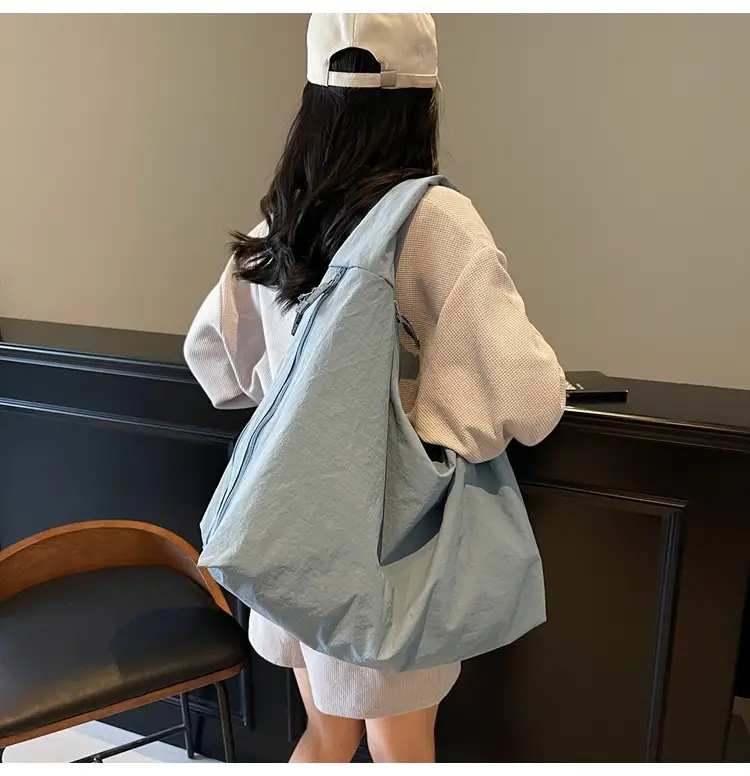 Women Large Canvas Shoulder Bag Spring Autumn Casual Light Blue — feature 36