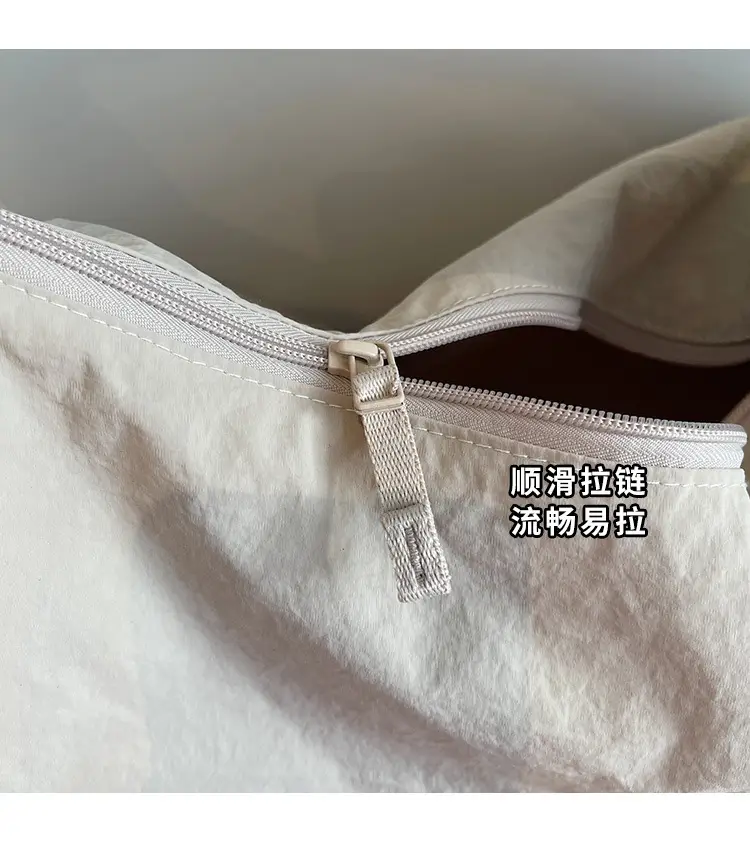 Women Large Canvas Shoulder Bag Spring Autumn Casual Light Blue — feature 4
