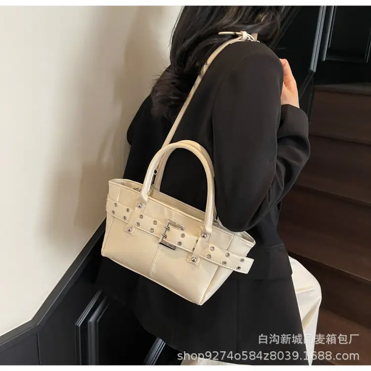 Cross-Border Large Capacity Shoulder Bag for Women, Beige, 2026 New Model — feature 14