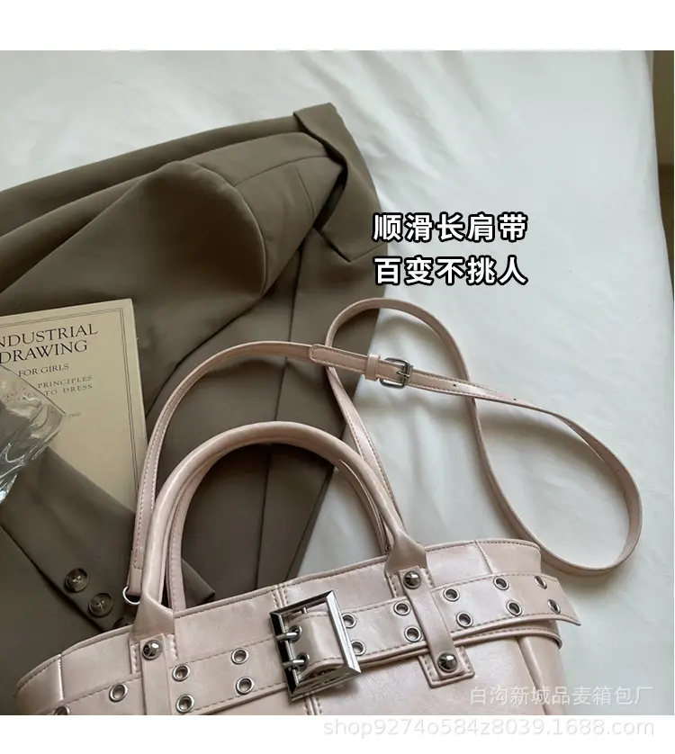 Cross-Border Large Capacity Shoulder Bag for Women, Beige, 2026 New Model — feature 3