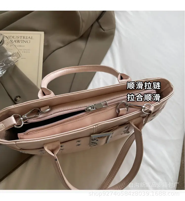 Cross-Border Large Capacity Shoulder Bag for Women, Beige, 2026 New Model — feature 5