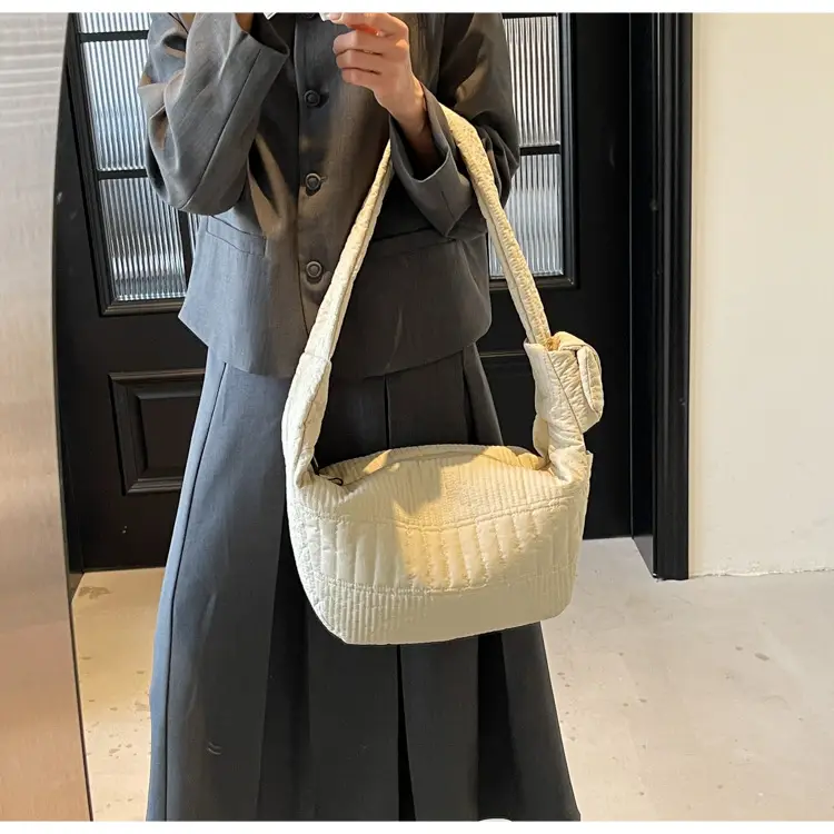 Women's 2025 Lazy Style Nylon Tote Bag with Wide Strap — feature 16