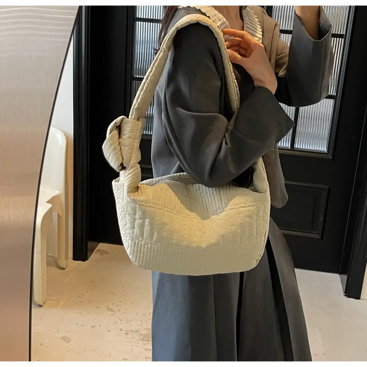 Women's 2025 Lazy Style Nylon Tote Bag with Wide Strap — feature 17