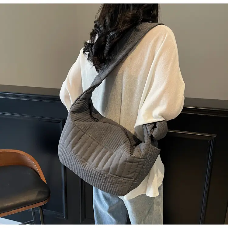 Women's 2025 Lazy Style Nylon Tote Bag with Wide Strap — feature 24