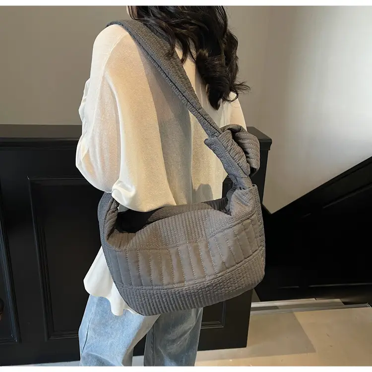 Women's 2025 Lazy Style Nylon Tote Bag with Wide Strap — feature 27