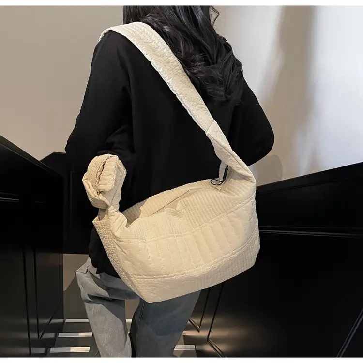 Women's 2025 Lazy Style Nylon Tote Bag with Wide Strap — feature 28
