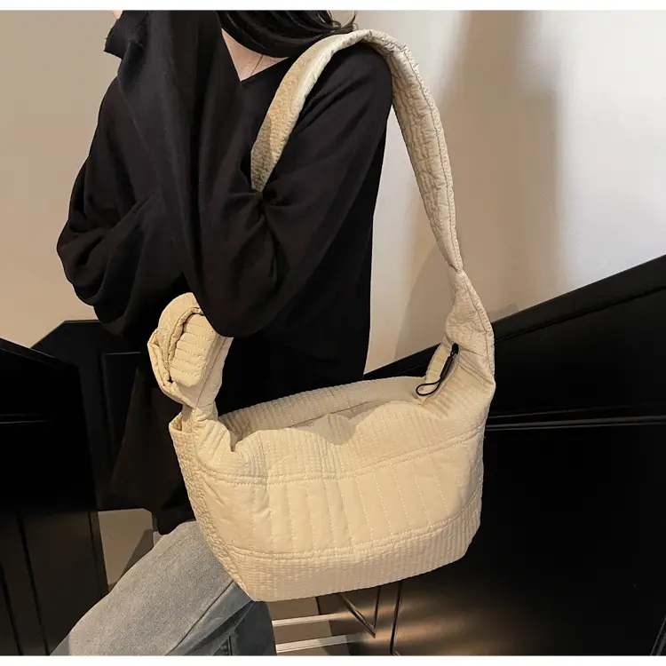 Women's 2025 Lazy Style Nylon Tote Bag with Wide Strap — feature 29