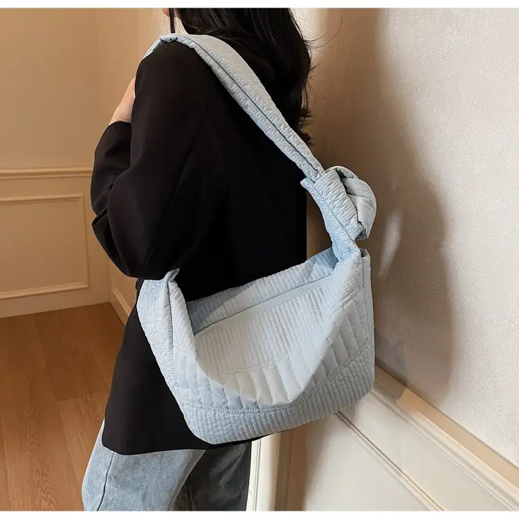 Women's 2025 Lazy Style Nylon Tote Bag with Wide Strap — feature 36